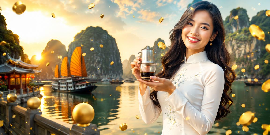 Người dùng mặc áo dài trên vịnh Hạ Long tra cứu thông tin cá cược thể thao e2bets