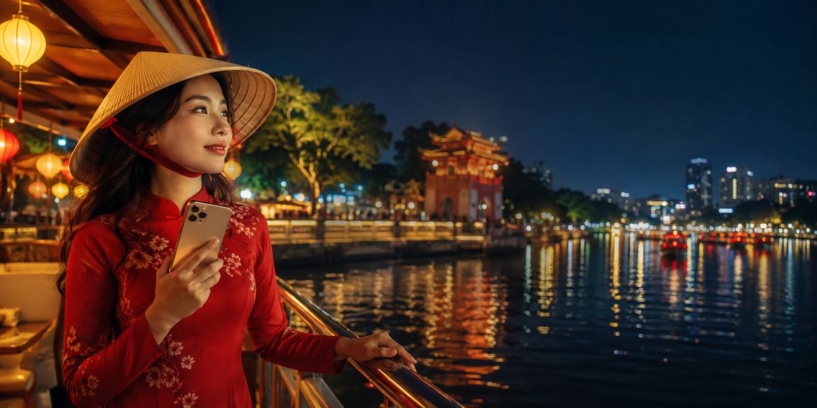 Người dùng tại Hà Nội sử dụng điện thoại di động để truy cập dịch vụ cá cược an toàn