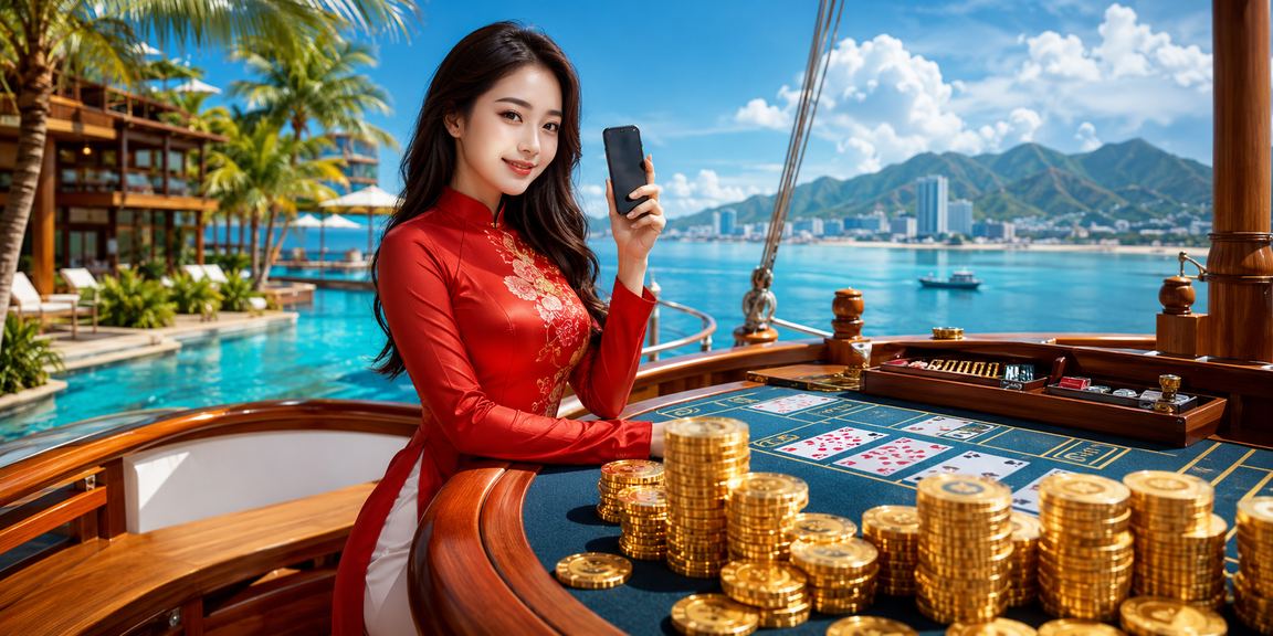 Người phụ nữ áo dài tại Nha Trang chơi baccarat trực tuyến trên thiết bị di động