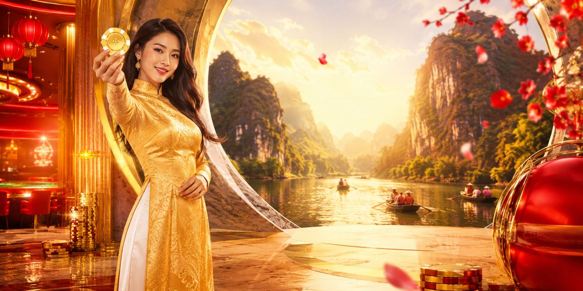 Người chơi cá cược đeo áo dài truyền thống tại Ninh Bình